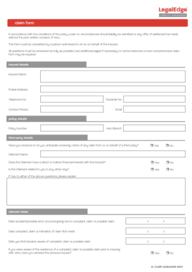 Vero Insurance Claim Form