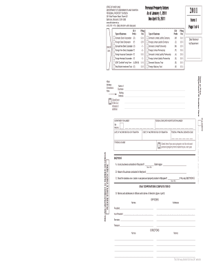 Maryland 2011 Personal Property Return