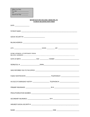 Patient Registration Form