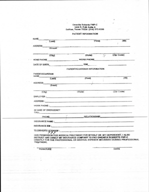Patient Medical Consent Form