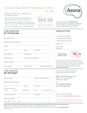 Axona Mail Order Pharmacy Form