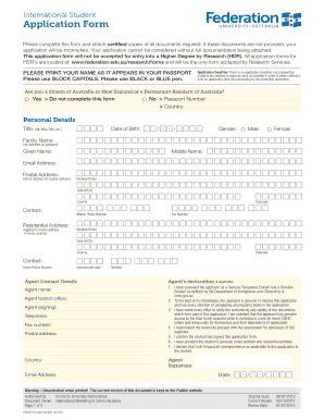 International Student Application Form