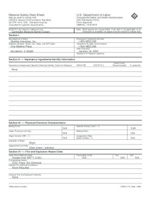 Material Safety Data Sheet