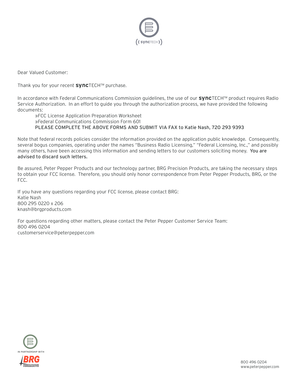 FCC License Application Preparation Worksheet
