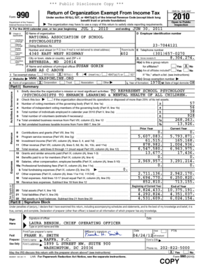 Form 990 Return of Organization Exempt From Income Tax