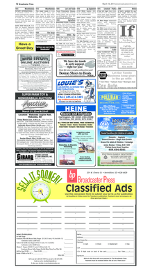 Broadcaster Press Classified Ad Submission Form
