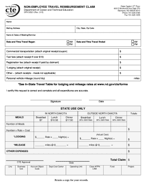 Non-Employee Travel Reimbursement Claim