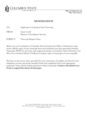 Transcript Request Form