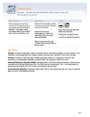 IRS Form 1040 Social Security Benefits Guide