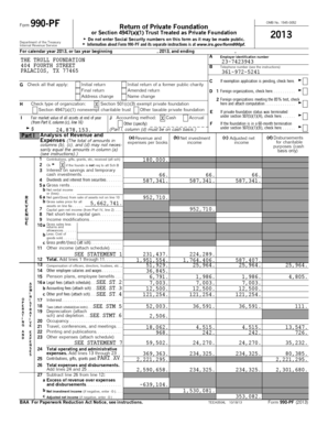 Form 990-PF Private Foundation Tax Return