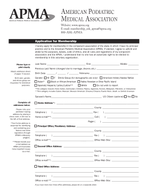 APMA Membership Application Form