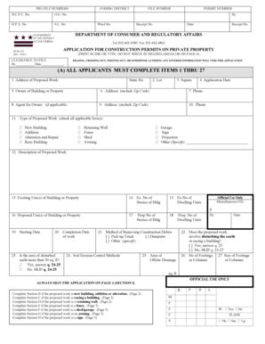 Construction Permit Application