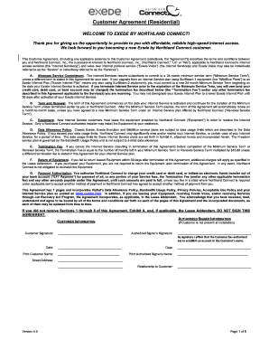 Exede by Northland Connect Customer Agreement