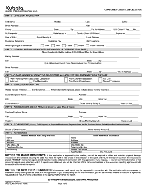 Consumer Credit Application