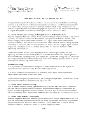 The West Clinic Financial Policy and Authorization Forms
