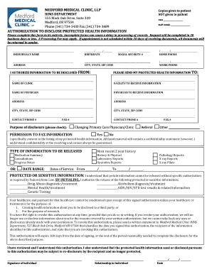 Authorization to Disclose Protected Health Information
