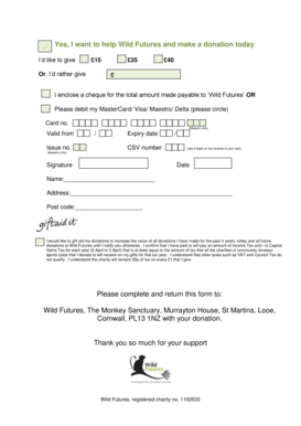 Wild Futures Donation Form