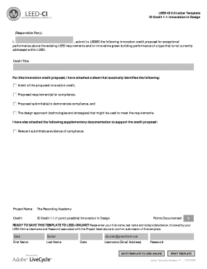 LEED-CI 2.0 Innovation Credit Proposal
