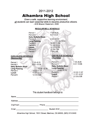 Alhambra High School Student Handbook
