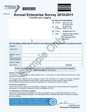 Annual Enterprise Survey 2010/2011