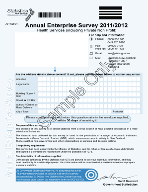 Annual Enterprise Survey 2011/2012