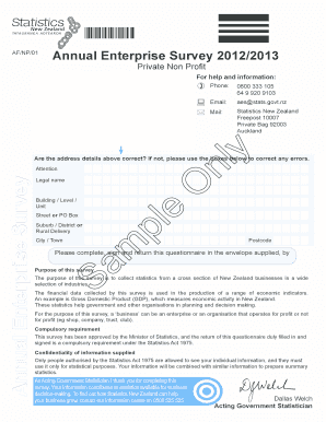 Annual Enterprise Survey 2012/2013