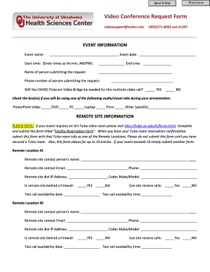 Video Conference Request Form