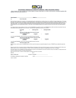 Fire and Extra Perils Insurance Proposal Form
