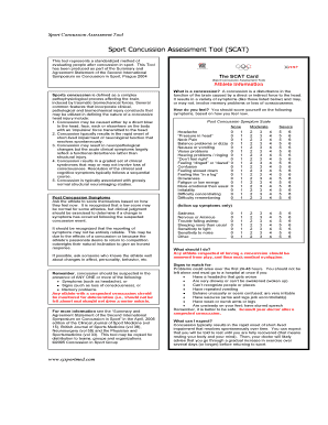 Sport Concussion Assessment Tool