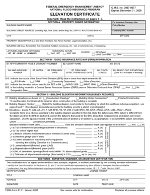 FEMA Elevation Certificate