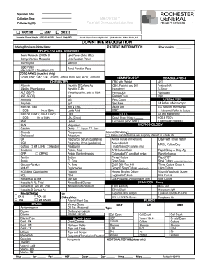 Medical Laboratory Requisition Form