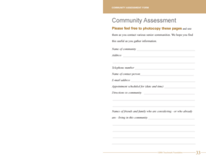 Community Assessment Form