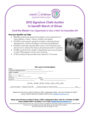 2013 Signature Chefs Auction Donation Form