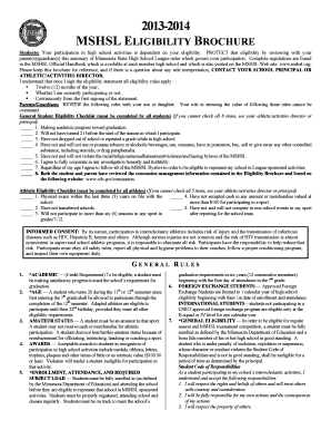 Minnesota High School League Eligibility Brochure