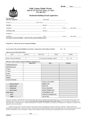 Residential Building Permit Application