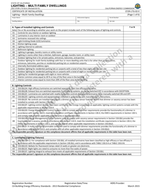 California Multi-Family Lighting Certificate