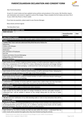 Parent Guardian Declaration and Consent Form