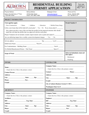 Residential Building Permit Application