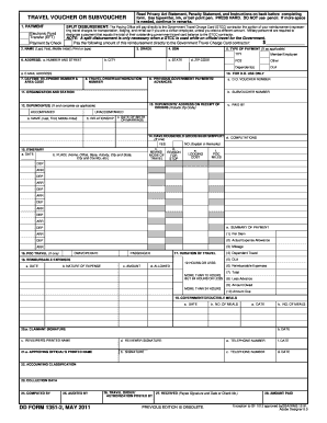 US Federal Travel Voucher Form