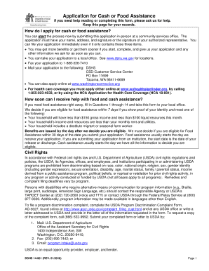 Washington State Food and Cash Assistance Application