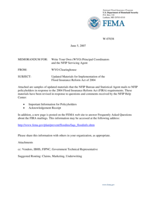 Flood Insurance Acknowledgement Form