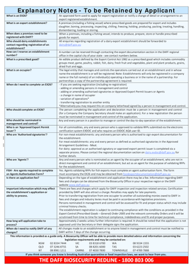 EX26 Export Establishment Registration Form