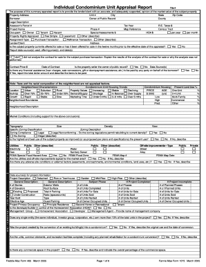 Individual Condominium Unit Appraisal Report