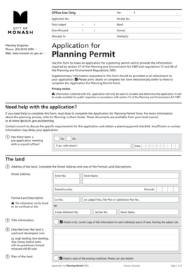 Application for Planning Permit