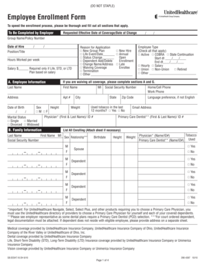 Employee Enrollment Form