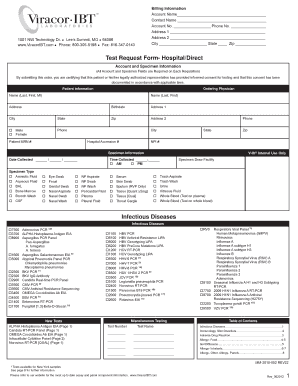 Test Request Form Hospital Direct