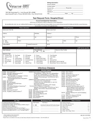 Test Request Form Hospital Direct