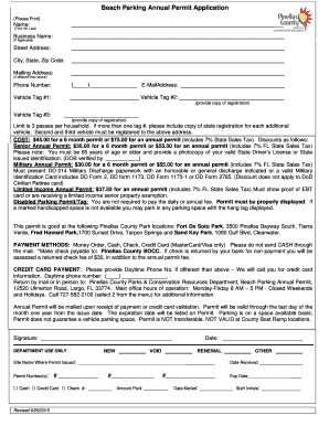 Beach Parking Annual Permit Application