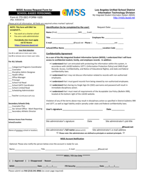 MiSiS Access Request Form