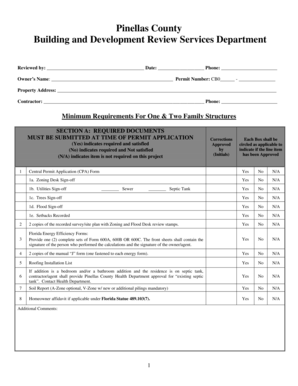 Pinellas County Building Permit Application